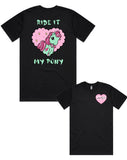 LAST CHANCE - RIDE IT PONY TEE BLACK