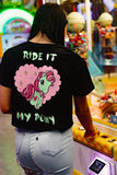 LAST CHANCE - RIDE IT PONY CROP BLACK