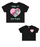 LAST CHANCE - RIDE IT PONY CROP BLACK
